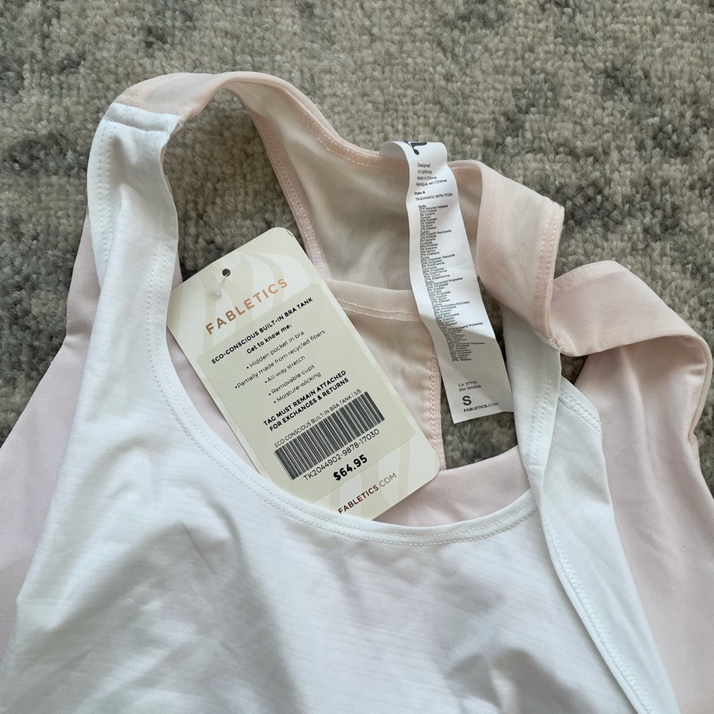 Nwt Fabletics Workout Top With Attached Sports Bra - image 3